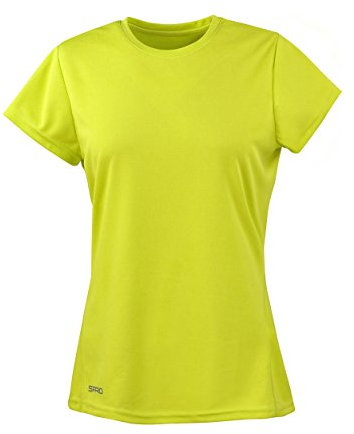 Spiro Women's Quick Dry Super Soft Short Sleeve T-Shirt - Lime, Small