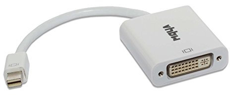 vhbw Mini DisplayPort to DVI Adapter for Laptop, PC, Notebook, Projector, Graphics Card, Monitor - Mini DP - DVI Adapter Cable, White