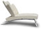 NEUERRAUM Liegesessel Daybed Chaiselongue Recamiere (Echt-) Leder Creme Beige