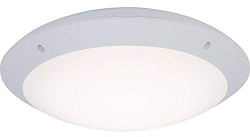 Brilliant Medway LED Außendeckenleuchte Wandleuchte 31cm rund strahlwassergeschützt weiß 1000 Lumen, LED integriert