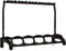 K&M 17515 5-fach Gitarrenständer Guardian 5 Schwarz - mit Schutzbügel und Plektrenhalter - für E+A-Gitarren und Bässe