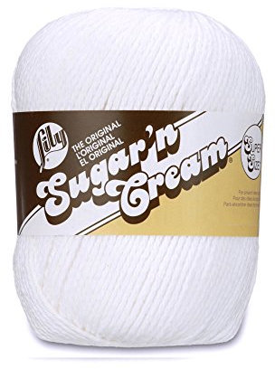 Lily Sugar'n Cream Yarn, White, One Size