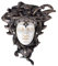 Wandkonsole Gorgo Medusa Jugendstil – Handbemalte Polystein Reproduktion mit Schlangenkrone & Kristallen IS010 Palazzo Exklusiv