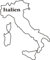 INDIGOS UG - Wandtattoo - Wandaufkleber - M058 Landkarte Italien 80 x 68 cm schwarz