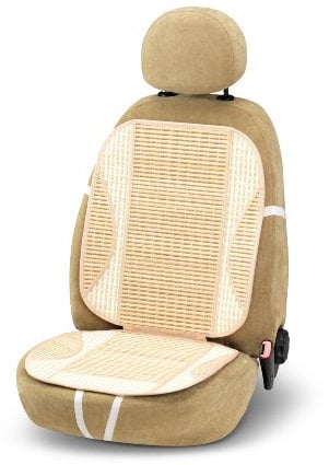 Bottari 12150 Schienale Estivo per Auto Wood in Fibra Naturale di bambù, Colore Beige