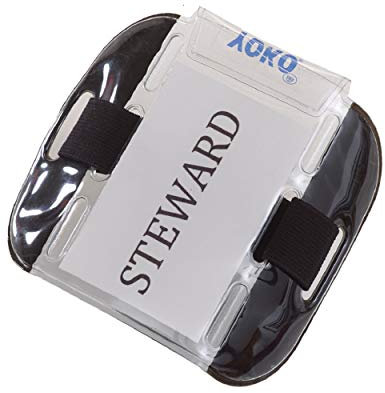 Yoko Brassard Porte-Badge Jaune/Noir/Bleu/Rose Moderne Noir