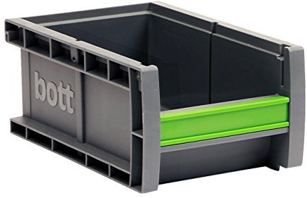 Bott Sichtlagerkasten bottbox 1.2.90 mit Beschriftungsclip, 130 x 198 x 90 mm, 13022046.19