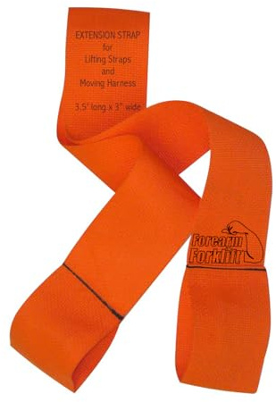 Forearm Forklift Lifting and Moving Straps, 3-1/2 ft. Long Extension, EXT Works with Straps ASIN B008ASBLJI, Helps Move Furniture and Appliances 800 lb. Load Limit. Safe and Easy to Use, Orange