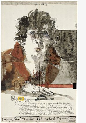 Horst Janssen Ernst Juenger - Buecher Poster Plakat Kunstdruck
