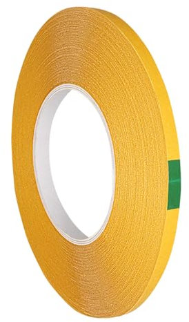 KLEBESHOP24 Doppelseitiges PVC Klebeband | 50 m Länge | Breite wählbar | Weiß | Extra stark klebend | Reißfest, robust, strapazierfähig | Universelles Montageklebeband ~ 9 mm x 50 m