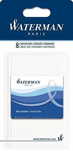 6 PACK - 48 Refills/WATERMAN Ink Refill Cartridges for Fountain Pens, Blue, 8-Pack (S0713021)