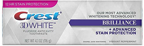 Crest 3D-Weiß Brilliance Zahnpasta, Vibrant Peppermint 4,1 Unzen (Packung mit 10)