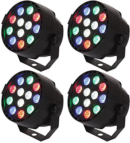 4 x Ibiza Par Mini RGBW LED Beleuchtung Dose