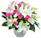 Clare Florist Magical Rose and Lily Fresh Flower Bouquet - Beautiful Pink Roses and Lilies for a Stunning Bouquet