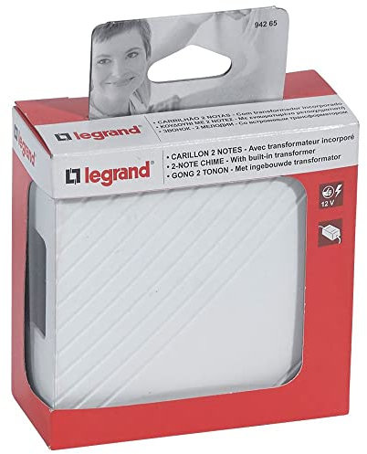 Legrand - Carillon 2 notes filaire Tempo -alimentation avec transformateur 230V vers 12V intégré