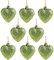 Christmas Concepts® Pack of 8-60mm Heart Shaped Christmas Tree Baubles – Glitter Decorated Baubles (Lime Green)