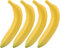 GMMH Künstliche Deko Banane (4 Stück) - Lebensechtes Plastikobst, Plastikfrucht, Kunstobst, Frucht für Dekoration, Schaufenster, Haushalt, Küche, Party, Hotel