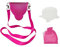 WineHolder wine glass holder, including neck strap (lanyard), Glass, Pink, 1