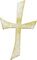 KnorrPrandell 8306567 Wachs-Kreuz, 100 x 55 mm, weiß/gold