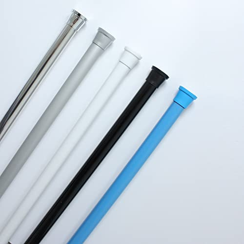DUSCHVORHANGSTANGE 75 - 120 ALU SILBER MATT DUSCHSTANGE! SPRING SHOWER ROD!