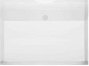 FolderSys 10 x Dokumentenmappe A4 PP Dehnfalte Klettverschluss farblos matt