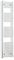 companyblue 300mm wide x 1600mm high Heated Towel Rail Straight Flat Chrome Bathroom Warmer Radiator Rack Central Heating