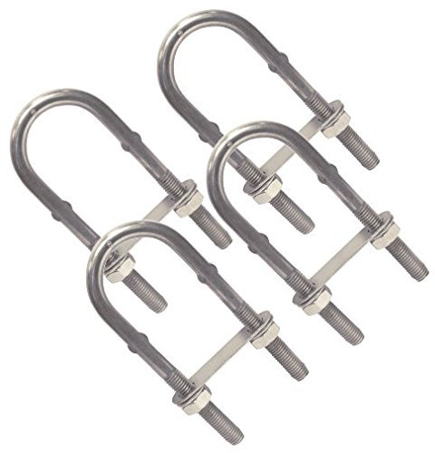 4 Stück U-Bolzen M4 Edelstahl Bügelbolzen Gewindebügel Öse Bügel V2A