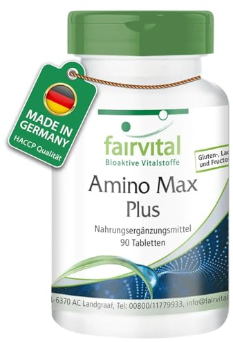 Fairvital | Amino Max Plus - Vegetarian - 90 Tablets - Contains 13 Amino acids