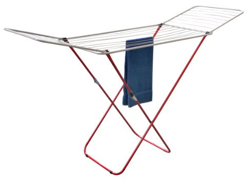 axentia Flügelwäscheständer mit Abklappflügeln 20 m - Wäscheständer klappbar - Flügelwäschetrockner groß aus Kunststoff - Standtrockner platzsparend für Balkon, Garten & Wohnbereich - Wäschetrockner stabil, 180 x 55 x 93 cm