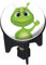 WENKO Waschbeckenstöpsel Pluggy® Visitor - Abfluss-Stopfen, für alle handelsüblichen Abflüsse, Kunststoff, 3.9 x 6.5 x 3.9 cm, Mehrfarbig