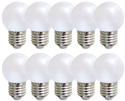 NCC-Licht LED Lampe P45 Tropfen E27 0,7W Warmweiß 2700K | LED Leuchtmittel aus stoßfestem Kunststoff, für Innen- und Außenbereich geeignet, ideal in Lichterketten