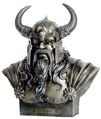 Büste Wikinger Odin höchster nordischer Gott bronze 46cm