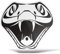 Erreinge Aufkleber Snake Cobra Shaped Adhesive PVC für Abziehbild Tapete Auto Moto Helm Camper Laptop - 12 cm