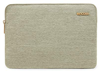 Incase Slim Sleeve Schutzhülle für Apple MacBook Air 11 - khaki meliert [Ecoya™ Nylon I 3mm dickes Kunstfell-Interieur I Hochwertiger Reißverschluss] - CL60689