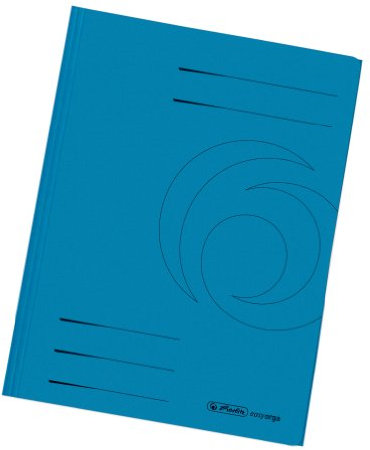 Herlitz 11076452 Einschlagmappe A4 recycling intensiv blau, Manilakarton, 320 g/qm 10er Packung