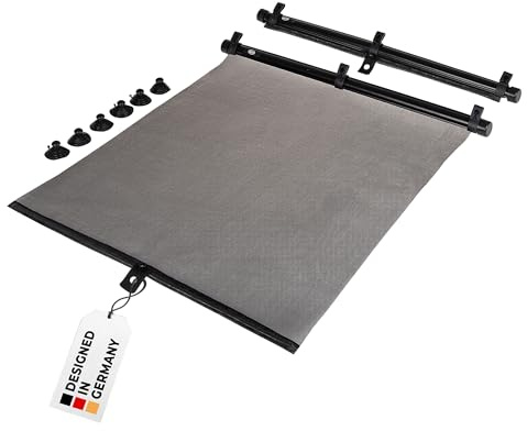 alca® Auto-Sonnenrollos 2 STK. 40x55 cm, mit Einhand-Einrollfunktion | Sonnenrollos mit UV-Schutz, inkl. Saugnäpfe, Sonnenschutz für Babys & Kinder, Pkw & Lkw