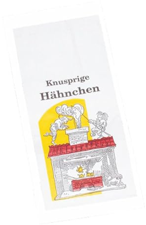1.000 Hähnchenbeutel, Papier mit Alu-Einlage 23x10,5x6cm weiss 