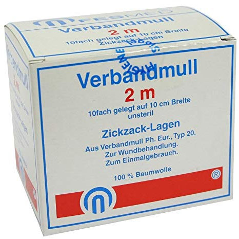 Verbundmull 2x1 m zickzack BW 20/100 unsteril, 1 St
