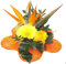 Blumenstrauß Exotic mit Glasvase & Glückwunschkarte – Bunter Strauß mit tropischen Blumen für Geburtstagsfeiern, Jubiläen und besondere Anlässe – Frische Lieferung direkt nach Hause