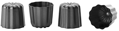 Ibili 828800 Canelés, Stahl 4 U 6 x 6 x 5 cm schwarz