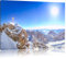 Pixxprint Zugspitze im Sonnenlicht, Größe: 120x80cm, Leinwandbild, fertig gespannt, Wandbild, Dekoration, Kunstdruck, kein Poster