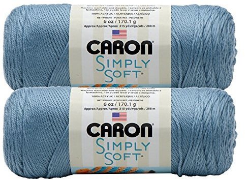 Bulk Buy: Caron Simply Soft Yarn Solids (2-Pack) (Light Country Blue)