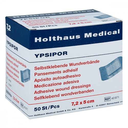 WUNDVERBAND steril YPSIPOR 5x7,2 cm 50 St