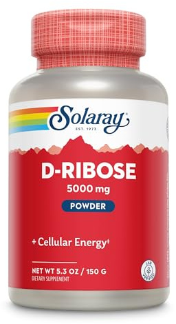 SOLARAY D-Ribose Powder 5000 mg | Healthy Cardiac and Cellular Energy (ATP) Production Support | 30 Servings | 150 Grams