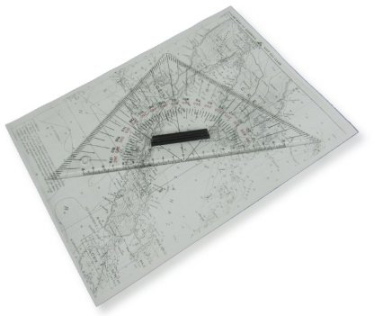 Boote & Yachten Kantschuster Kursdreieck mit Griff 27,5cm