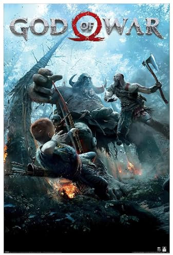1art1 God of War Poster Playstation God of War Plakat | Bild 91x61 cm