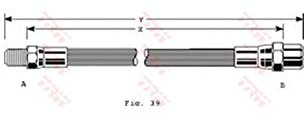 TRW Bremsschlauch PHB138 Länge: 390mm, | Kompatibel mit: MERCEDES-BENZ 123 Coupe, 123 Stufenheck, 123 T-Model, G-CLASS, G-CLASS, G-CLASS Cabrio