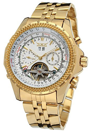 FORSINING Men's Automatic-self-Wind Tourbillon Brass Bracelet Watch JAG070M4G2
