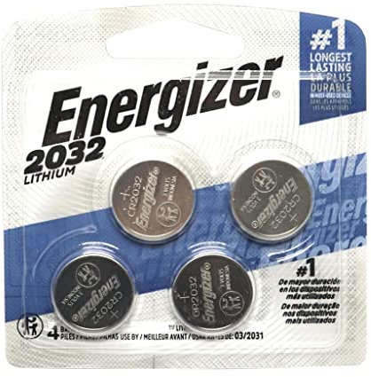 Energizer 11727-2032 Lot de 4 piles au lithium 3 volts (2032BP-4)