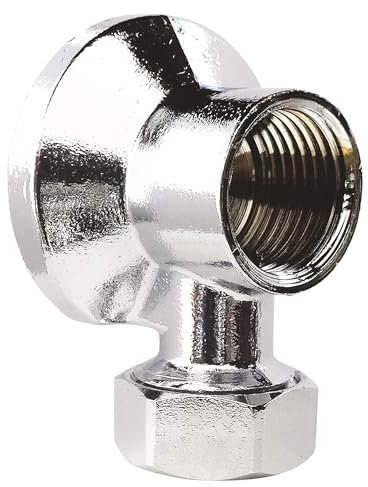 SOMATHERM FOR YOU, Applique murale pour robinet de machine à laver, écrou collet battu Ø14mm, sortie femelle 1/2, laiton chromé, robuste et esthétique, installation facile, norme ACS